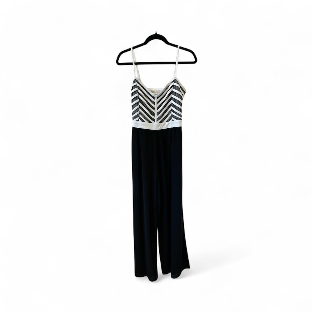 Arden B Black and White Jumpsuit